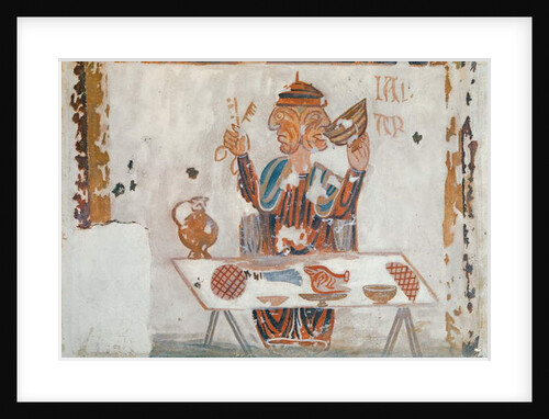 Copy of a medieval original depicting January by (after) French School