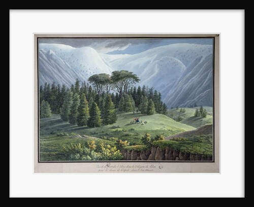 View of the Cedar Forests of Lebanon seen from the Tripoli Road, c.1800 by Louis Francois (after) Cassas
