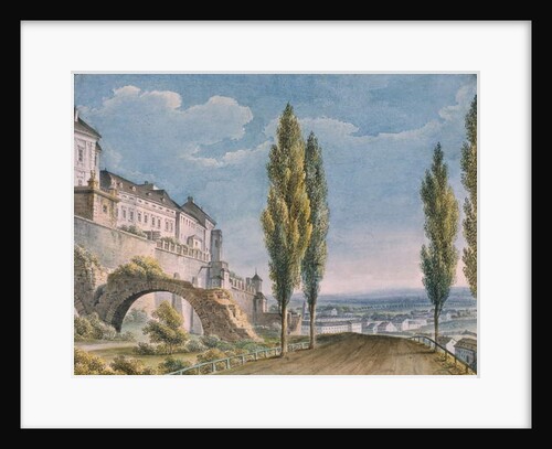 Ramparts of an Italian city by French School