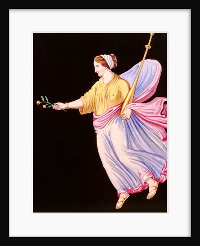Woman holding an olive branch by French School