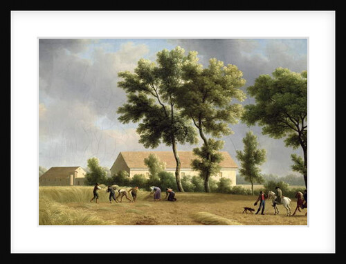 Landscape in Ile-de-France with Harvesters, 1802 by Jean Joseph Xavier Bidauld