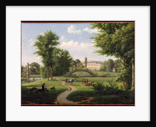 View of the Chateau de Villiers-Saint-Paul, near Senlis by Alexandre Hyacinthe Dunouy