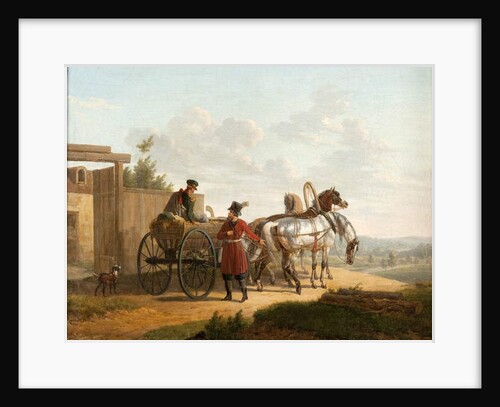 Entrance of a farm in Russia by Bernard Edouard Swebach