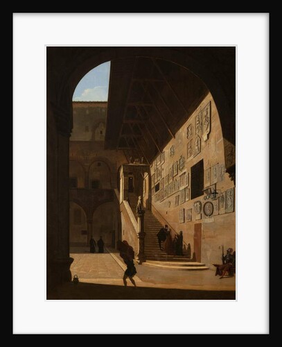 Interior view of the Old Palace of the Republic in Florence 1822 by Camille Marie Bonnard
