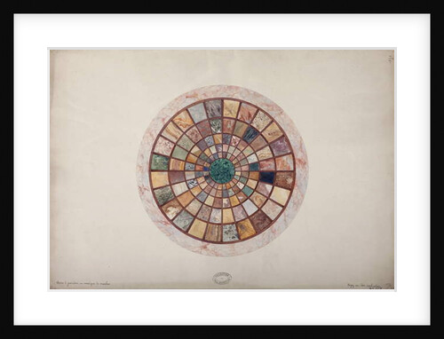 Marble mosaic on top of the pedestal made for Princess Elisa, c.1900-20 by French School