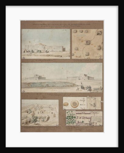 Six views and drawings of Lake Natron in Libya, made during the reconnaissance mission of the Egyptian Army led by General Andreossy, 1799 by Henri Joseph Redoute