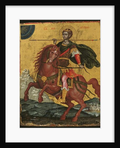 Icon of St Demetrios on Horseback, 1672 by Emmanuel Tzanes