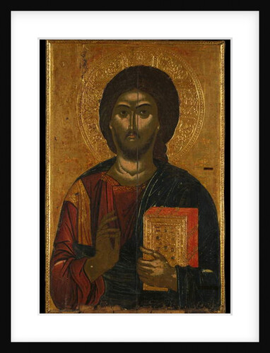 Iconostasis Icon from a Sanctuary Screen Depicting the Christ Pantokrator by Greek School