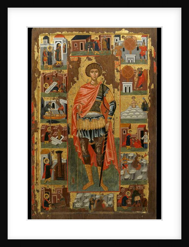 Icon of St. George with Scenes from His Life by Greek School