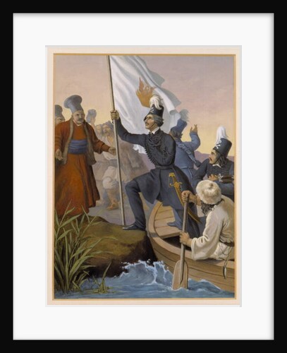 Alexandros Ypsilantis crossing the Prouthos river, February 1821 by Peter von Hess