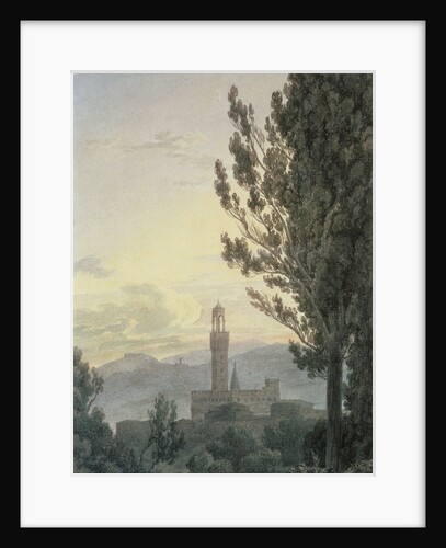 The Palazzo Vecchio from the Boboli Gardens, Florence by John Robert Cozens