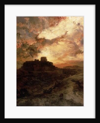 Sunset, Pueblo del Walpe, Arizona, 1880 by Thomas Moran