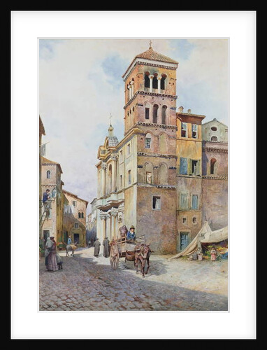 View of Santa Maria in Monticelli, Rome by Ettore Roesler Franz