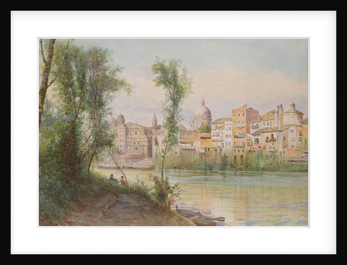 View of the Porto di Ripetta dai Prati, Rome by Ettore Roesler Franz