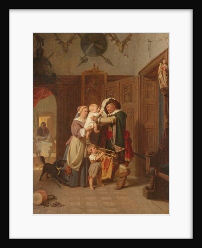 The Cavalier's Return, 1855 by August Friedrich Siegert