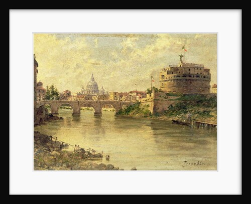 Castel Sant'Angelo and St. Peter's from the Tiber by Antonietta Brandeis