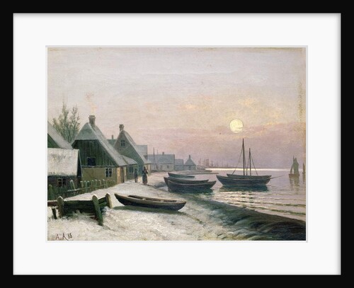 Fishing Boats in the Winter Sunlight by Anders Andersen-Lundby