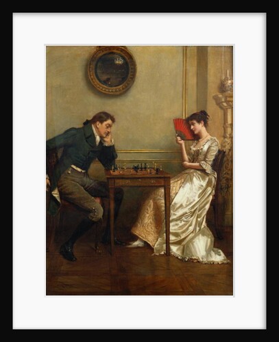 A Game of Chess by George Goodwin Kilburne