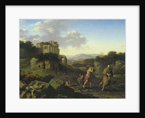 Landscape with Abraham and Isaac by Cornelis van Poelenburgh or Poelenburch