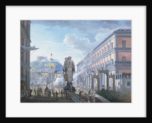 The Palazzo Reale, at the Moment When the Tree of Liberty was Cut Down and the Troops en masse were Directed by the English in 1799, 1800 by Saviero Xavier della Gatta