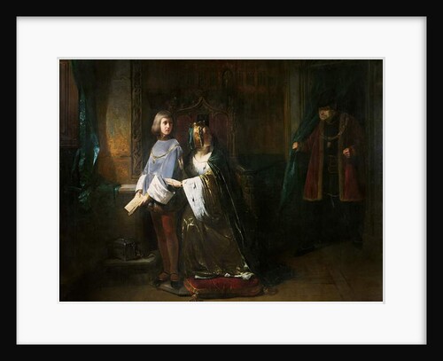 Louis XI of France surprising the Queen instructing the Dauphin contrary to his will by Claude Jacquand