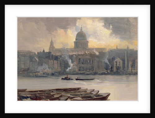 St.Paul's from the River by George Hyde Pownall