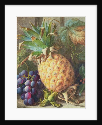 Still Life of a Pineapple and Grapes by Charles H. Slater