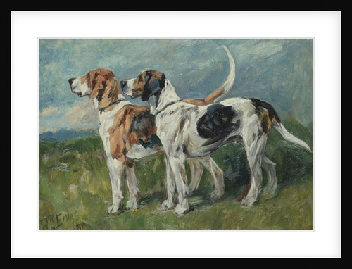 Pair of Foxhounds, 1900 by John Emms