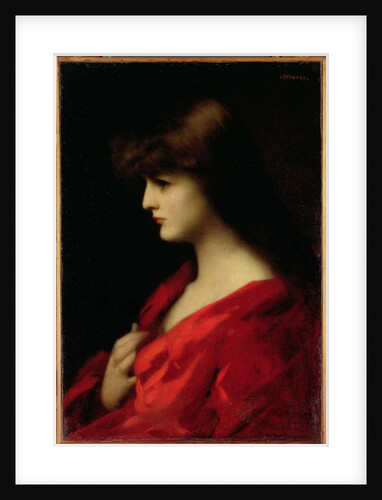 Study of a Woman in Red, early 1890s by Jean-Jacques Henner