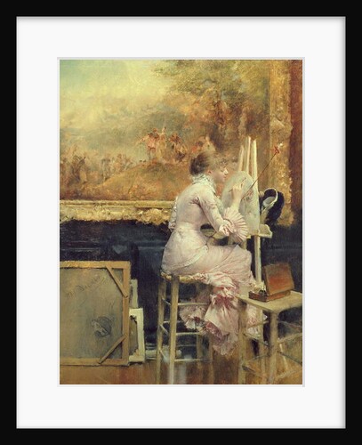 Young Watercolourist in the Louvre, c.1891 by Pascal Adolphe Jean Dagnan-Bouveret