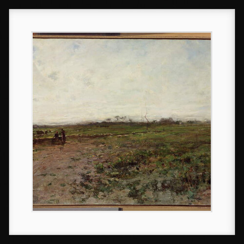 Landscape with a Peasant Woman, early 1870s by Jean-Francois Millet