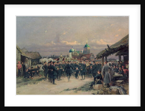 Chorus of the Fourth Infantry Battalion at Tsarskoe Selo, 1889 by Jean-Baptiste Edouard Detaille