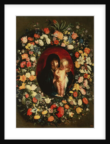 Madonna and Child wreathed with flowers, c.1618 by Jacob Jordaens