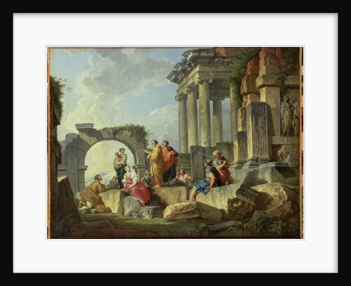 Ruins with the Apostle Paul preaching, 1744 by Giovanni Paolo Pannini or Panini