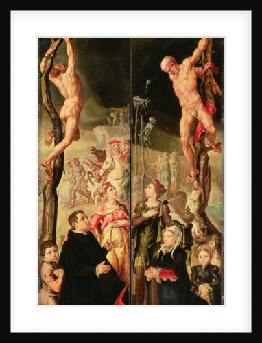 Calvary, side panels from triptych by Maerten van Heemskerck
