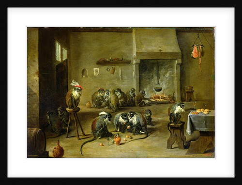 Monkeys in a Kitchen, c.1645 by David the Younger Teniers