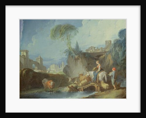 Crossing the Bridge, late 1730s by Francois Boucher