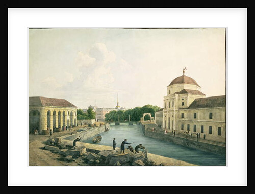 View of the Moika River by the Imperial Stables, 1809 by Andrei Yefimovich Martynov