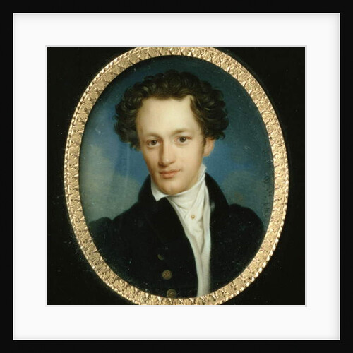 Portrait of an unknown man in a blue tail-coat, 1829 by Pietro de Rossi