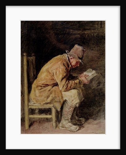 Study of a Countryman Reading by William Henry Hunt