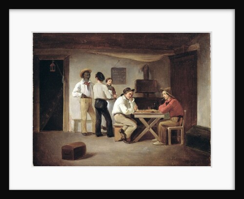 Sailors Playing a Board Game in a Tavern by Christian Andreas Schleisner