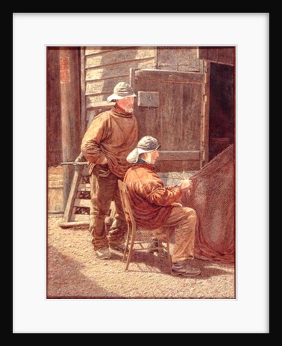 Mending the Nets, Hastings, 1909 by William Biscombe Gardner