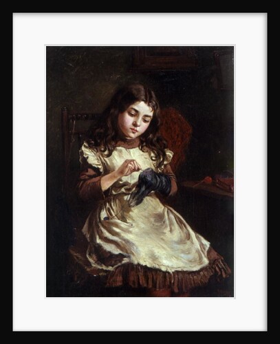 Darning the Sock, 1882 by Ralph Hedley