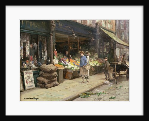 A London Street Market by Allan Douglas Davidson