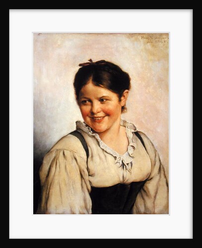 A Country Girl, 1885 by Hans Fechner