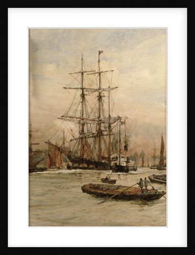 On the Thames below Greenwich, c.1905 by Charles Edward Dixon