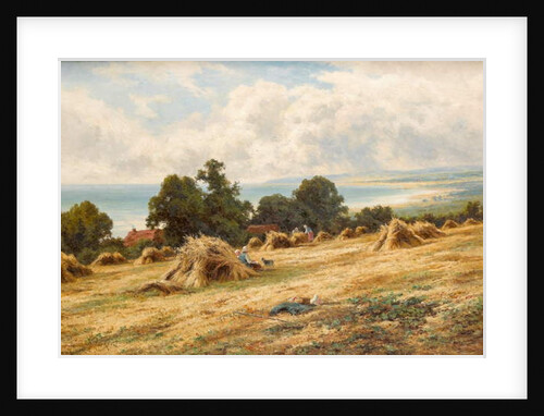 Harvest Time by the Sussex Coast near Worthing by Henry Parker