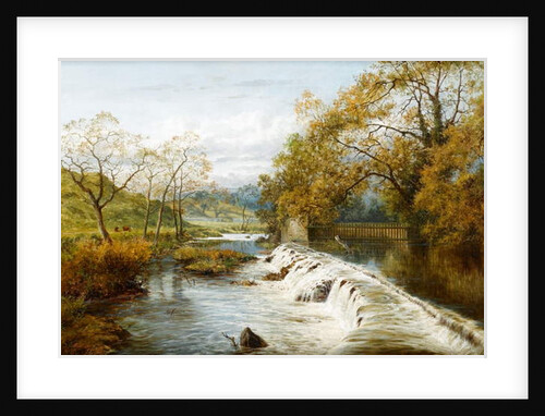An Overflow Weir by a Mill Pond, c.1880 by English School