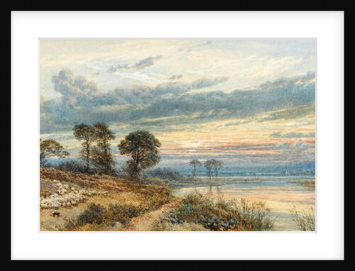 Sunset over the River by Myles Birket Foster