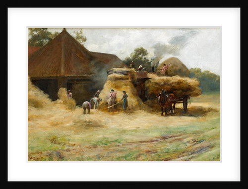 Threshing, a Scottish Farm, 1884 by James Whitelaw Hamilton